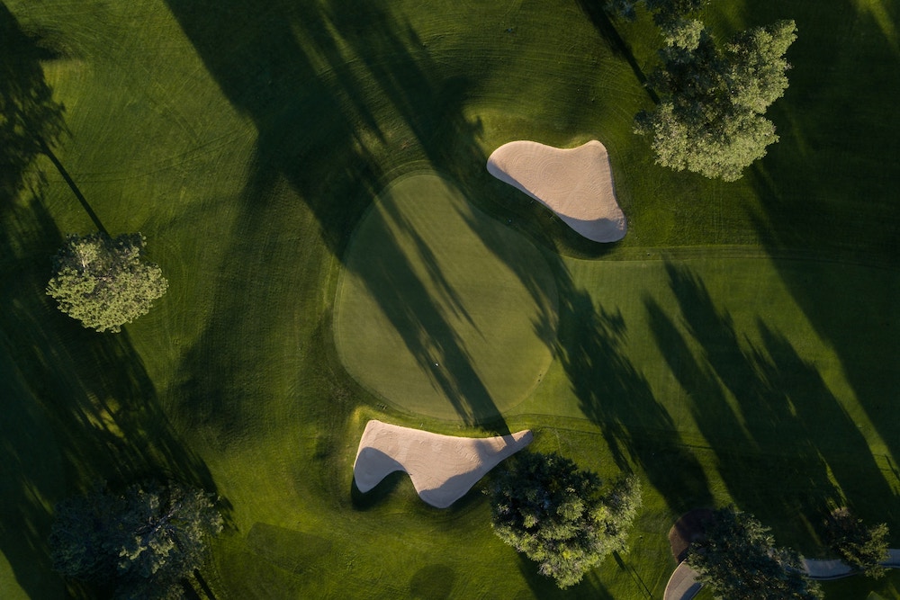 Overhead View of a Golf Course